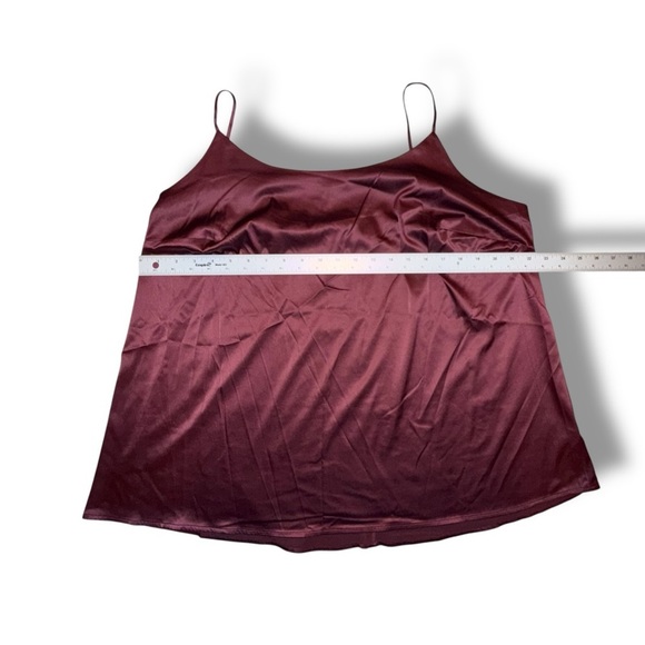 LANE BRYANT Satin Cami - Burgundy Plus 16 - Picture 7 of 13